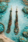 Turquoise Canyon Fringe Earrings